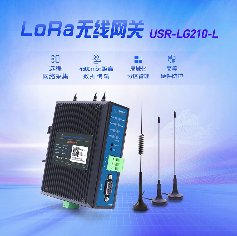 LoRa私有协议网关USR-LG210-L LoRa私有协议网关USR-LG210-L